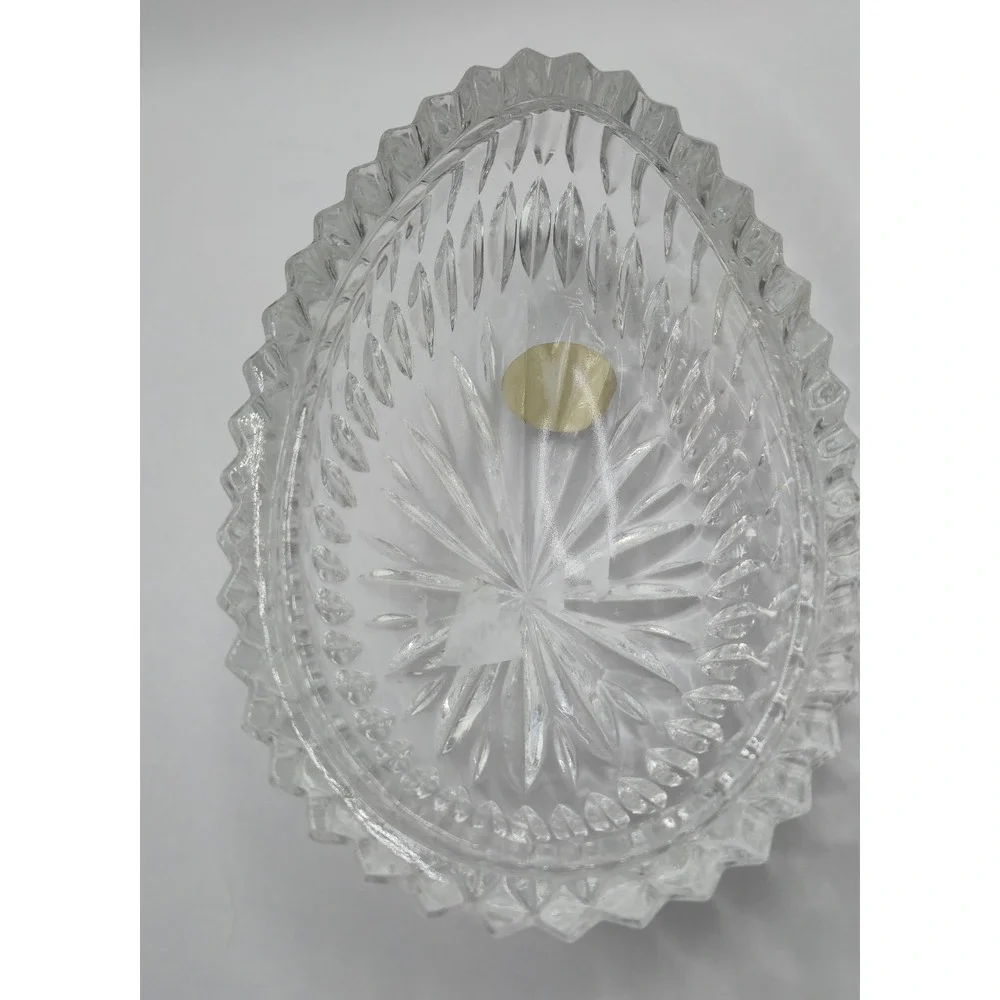 Gorham Chantilly Vintage Lead Crystal Egg Treasure Trinket Box  West Germany